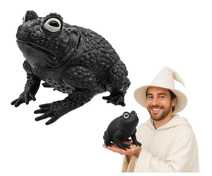 Nicky Bigs Novelties Giant Rubber Black Witches Toad Halloween Prop Decoration Large Frog Statue ... | Amazon (US)