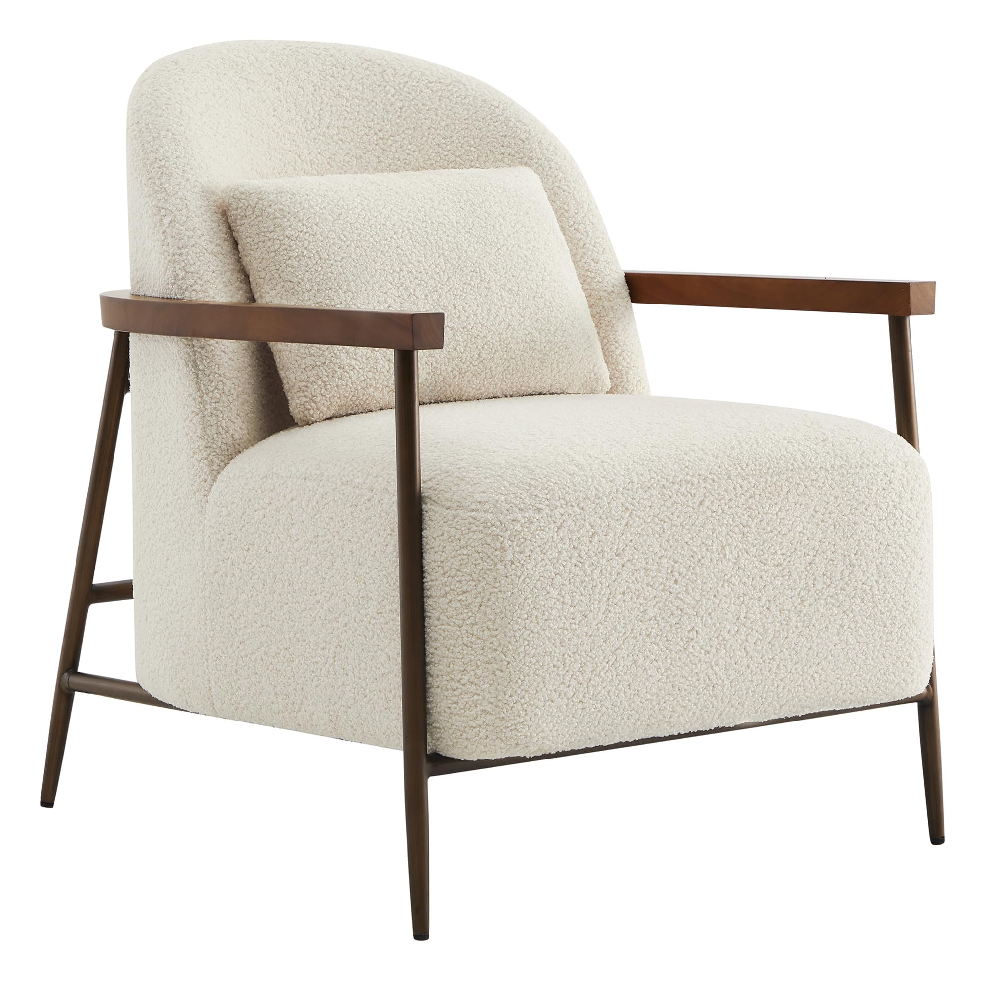 CHITA Accent Chair for Living Room, FSC Certified Modern Upholstered Faux Sherpa Fabric Armchair ... | Amazon (US)