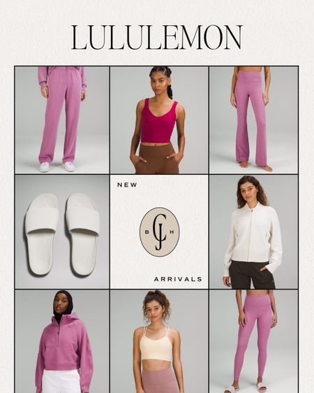 Lululemon new arrivals. In the prettiest spring pink hues perfect for Valentine’s Day gifts. Leggings, sweats, scuba half zip, slides, sweater. Cella Jane. Casual style  

#LTKGiftGuide #LTKfit #LTKstyletip