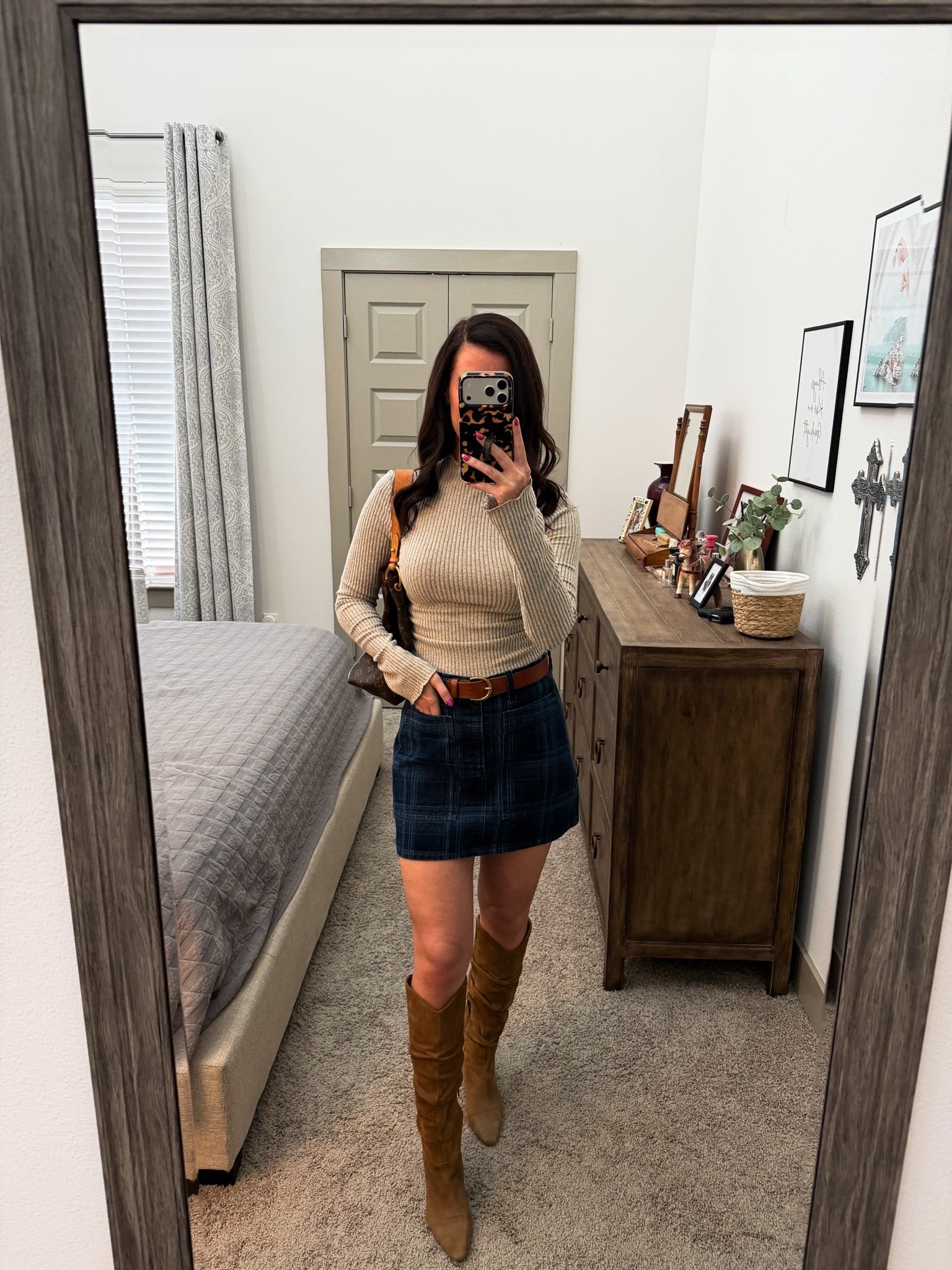 Target finds // fall outfits // Amazon finds // fall tops // denim skirt // fall boots // under $100 // what to buy for fall // fall ootd