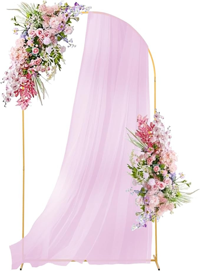 6FT Metal Wedding Balloon Arch Stand Gold Stable Backdrop Stand Arch Frame for Birthday Party Bri... | Amazon (US)