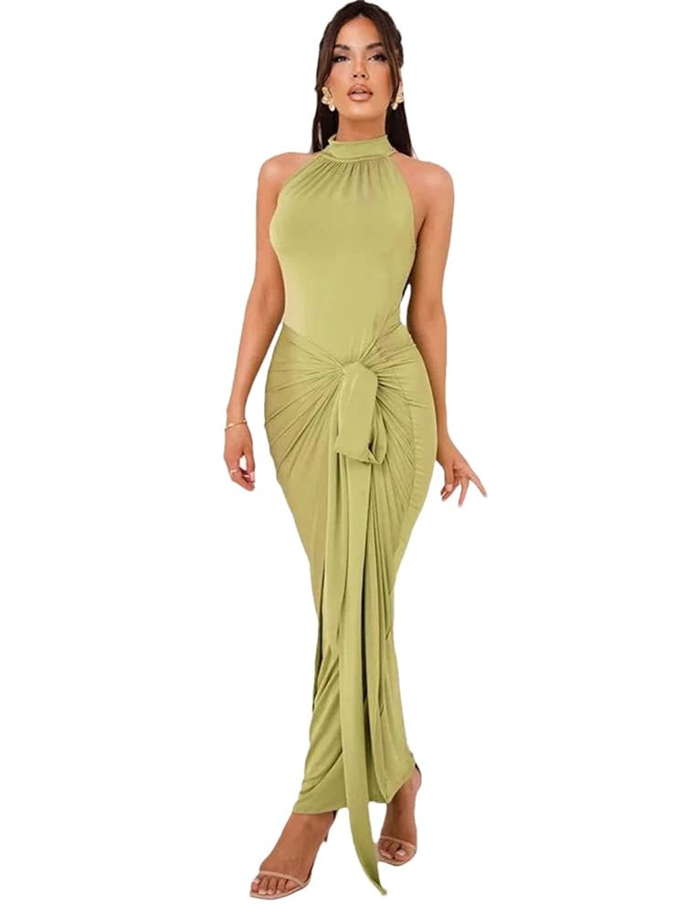 Brand: Generic
Women Summer Collar Front Draping Detail Sleeveless Bodycon Club Party Sexy Long Dress
 
 
 
 
Color: Green
 

 

 

 

Size: Select for price
 
S
 
M
 
L
Add to List
 | Amazon (US)