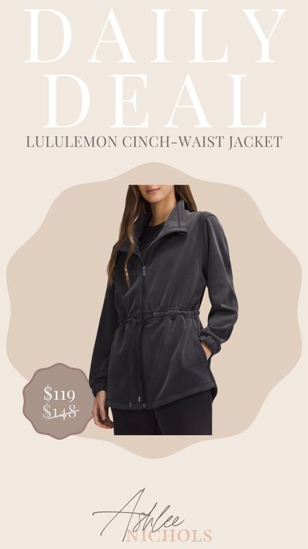 Daily deal!! The lululemon cinch waist jacket is on sale!!

Daily deals, lululemon jacket, pilates outfit, workout jacket 

#LTKfindsunder100 #LTKfitness #LTKsalealert