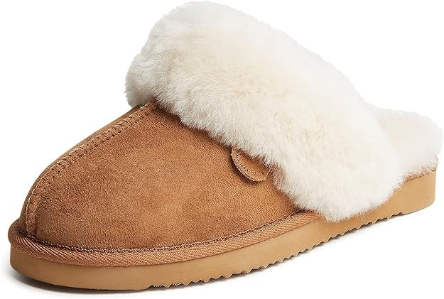 Dearfoams Women's Fireside Water Resistant Sydney Shearling Scuff Slipper | Amazon (US)