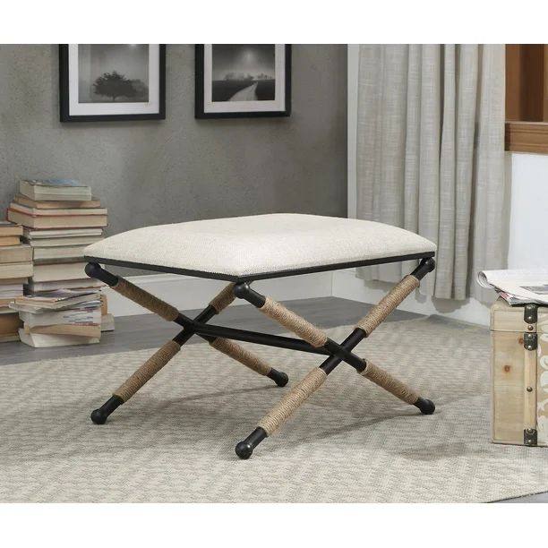 Linon Ashburn Campaign Accent Stool | Walmart (US)