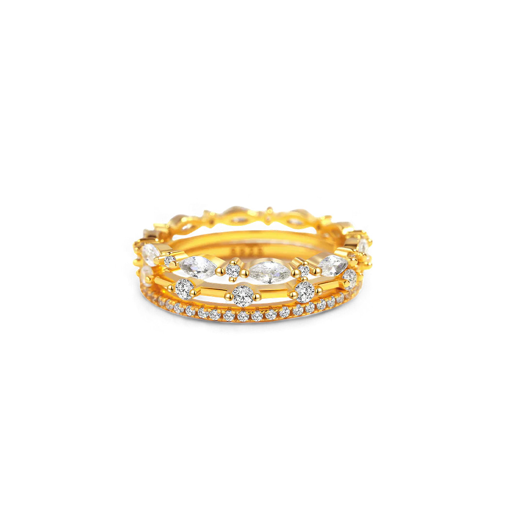 Marquis Gemstone Stacking Ring Set | Mint & Lily