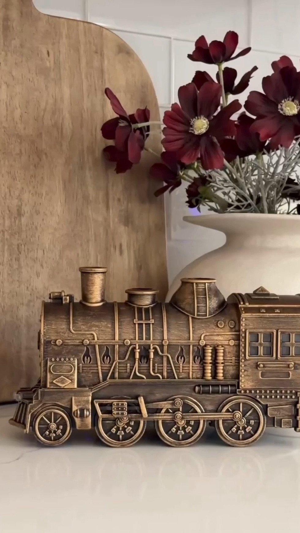 This adorable train diffuser is back in stock but ALWAYS sells out before the season even begins! Such a beautiful decorative piece that’s also functional. Love!