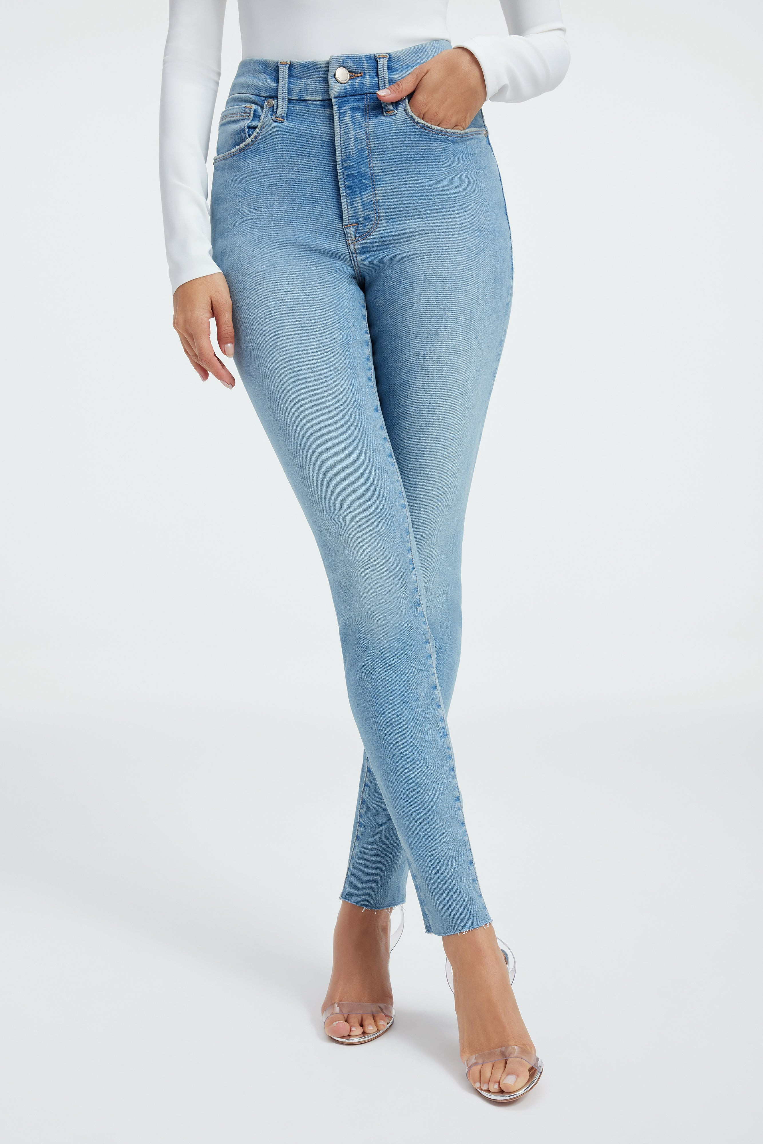 ALWAYS FITS GOOD LEGS SKINNY JEANS | INDIGO447 | Good American