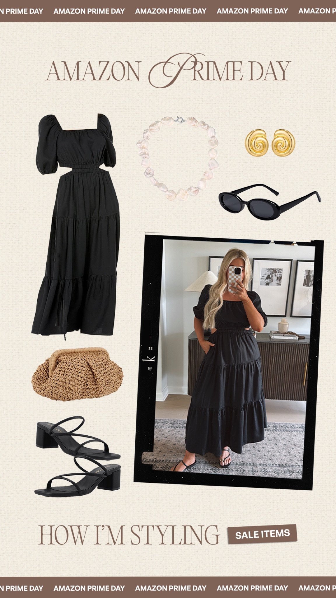 Amazon prime day sale dress🖤 I am in a large #amazon #primeday #sale 

#LTKMidsize #LTKStyleTip #LTKSaleAlert