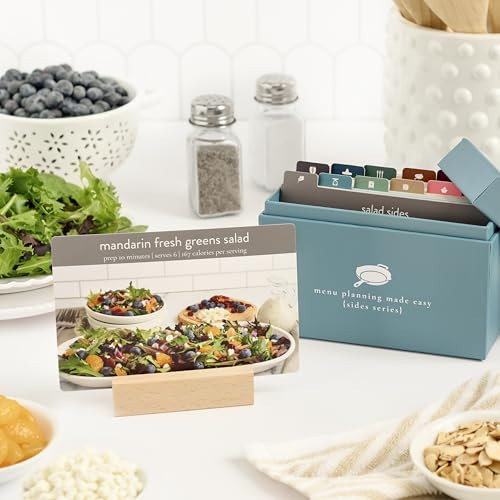 PPP Meal Planner 72 Recipe Cards (Sides Menu - Photo Edition) - Weekly Menu Planner | Sturdy Recipe Box | 12 Reusable Grocery Lists | 5 Blank Recipe Cards | Recipe Card Protector | Recipe Ideas | Amazon (US)