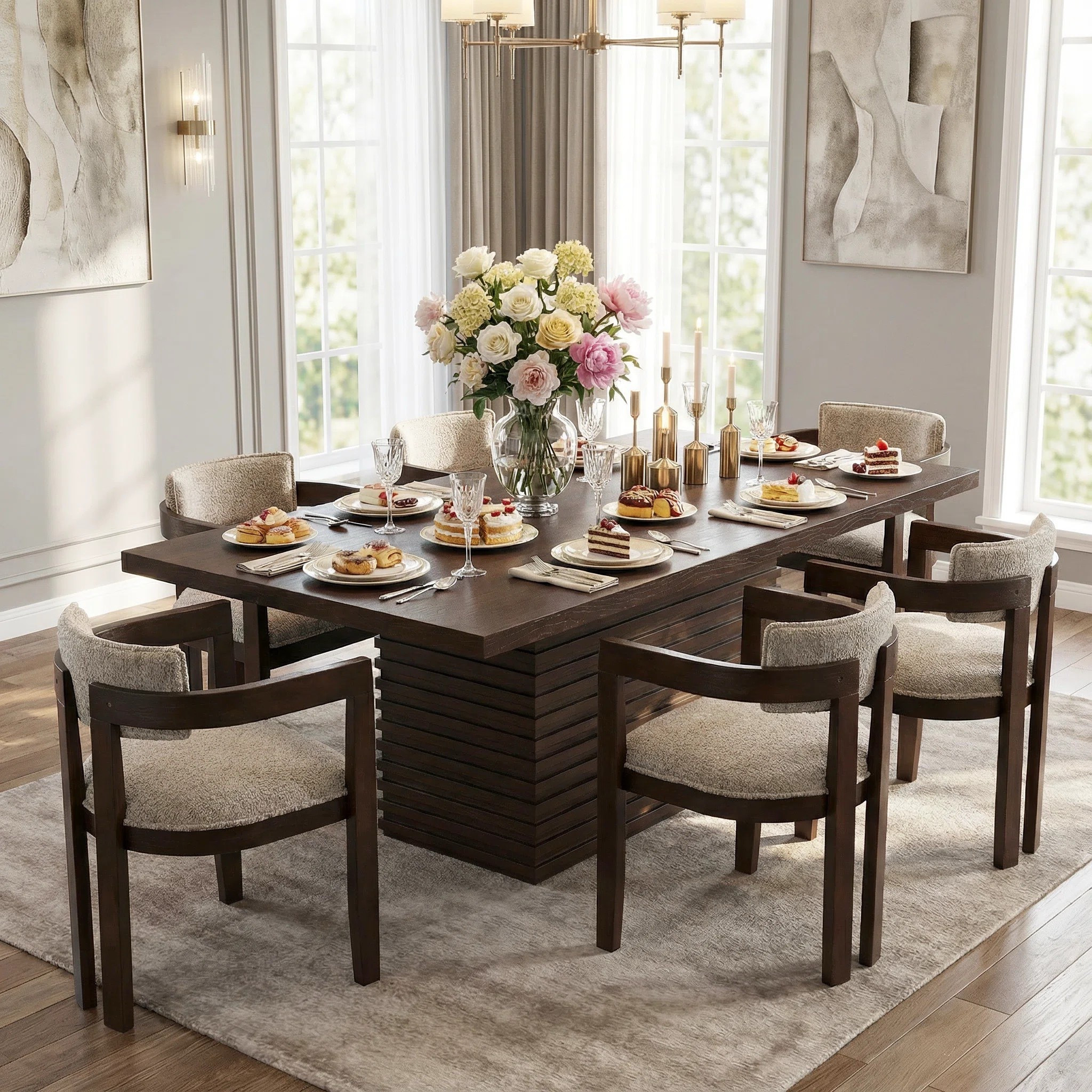 ✨ Heirloom Luxury Collection ✨ 
Crafted for longevity | Investment pieces ($1,500+)

Neutral tones, soft textures, and clean lines — a dining space that feels as beautiful as it is inviting. ON SALE and under $1,600.

Keywords: 

* rubberwood dining set
* 7 piece dining set
* upholstered dining chairs
* linen dining chairs
* modern dining table set
* wooden dining table
* neutral dining set
* contemporary dining furniture
* dining room ideas
* hosting at home
* family dinner table
* home entertaining
* kitchen dining space
* everyday luxury living
* home decor inspiration
* open concept dining
* organic modern style
* warm minimalist aesthetic
* neutral home decor
* soft luxury home
* calm interior design
* clean modern aesthetic
* cozy elegant home
* curated living space

#LTKHome #LTKSeasonal #LTKSaleAlert