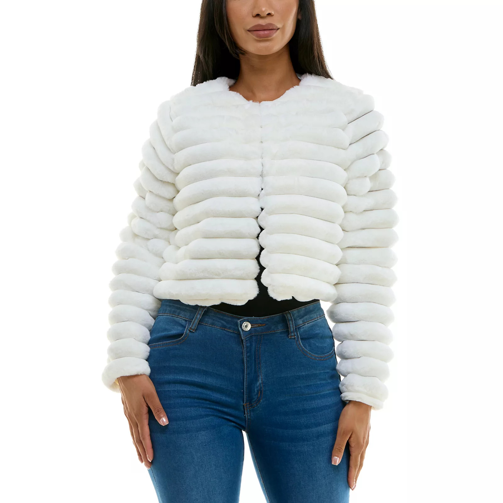 Women's Nina Leonard Long Sleeve Faux Fur Bolero | Kohl's