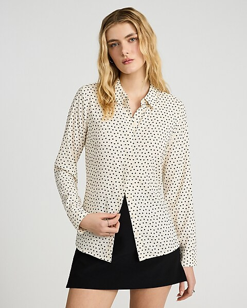 Slim Polka Dot Portofino Shirt | Express