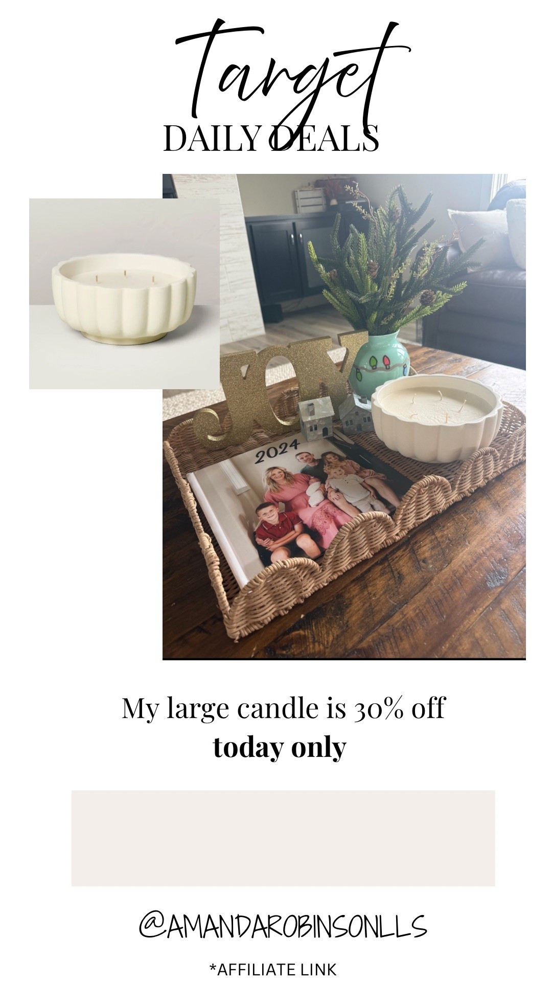 Target daily deals
Hearth and home Magnolia
30% off today only 

#LTKHome #LTKSaleAlert