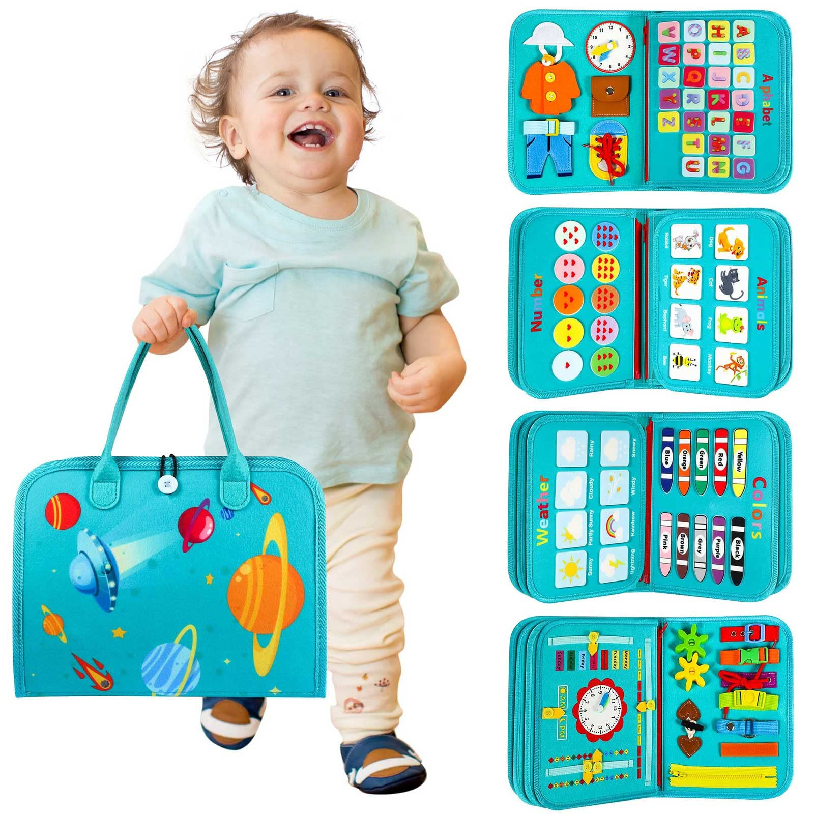 Winblo Toddler Busy Board - Montessori Toys for Toddler Boy Birthday Gift, Educational Learning S... | Amazon (US)