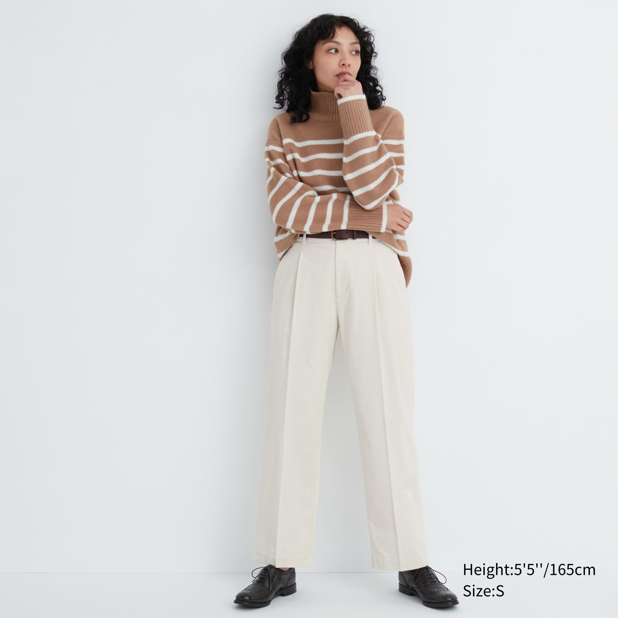 Women's Corduroy Wide-Fit Pleated Pants Off White 2XL UNIQLO US | UNIQLO (US)