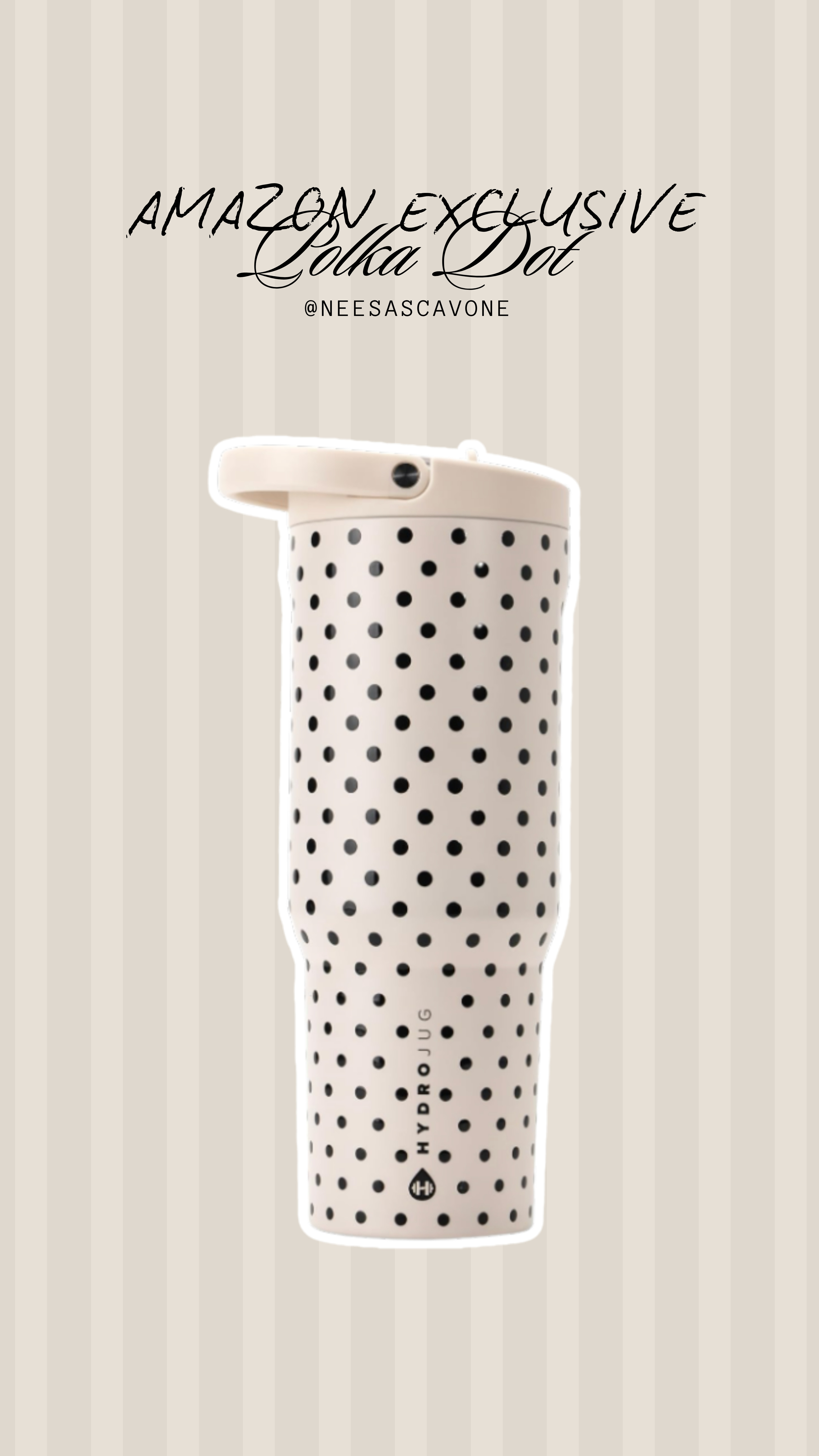 The cutest polka dot HydroJug 🤍🖤 This cream tumbler with black dots is such a fun addition to your daily hydration routine! A pretty neutral water bottle for your desk, school runs, or gym bag—and a cute gift idea. Tap below to shop this Amazon find!

#HydroJug #PolkaDotTumbler #AmazonFinds #WaterBottle #NeutralFinds #HydrationEssentials #GiftIdeas #LTKFinds #LTKGiftGuide 

 #LTKSeasonal #LTKTravel #LTKKids