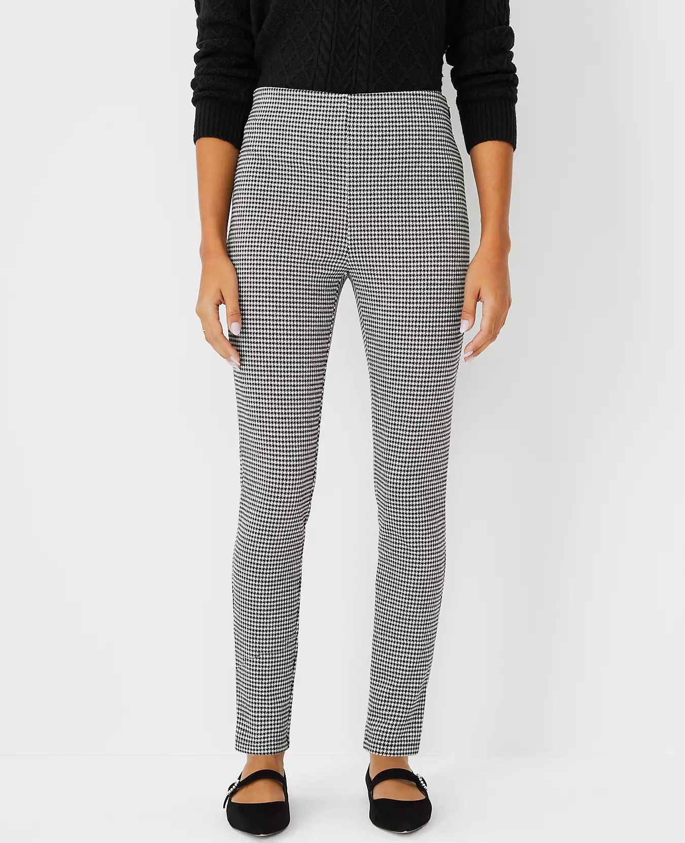 The Houndstooth Side Zip Legging | Ann Taylor (US)