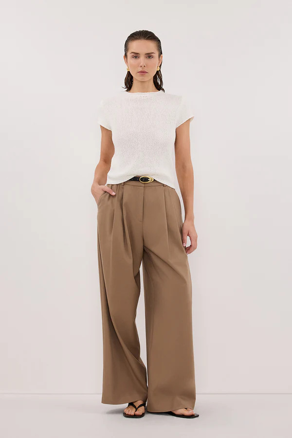 LEO OFF WHITE KNIT TOP | DISSH