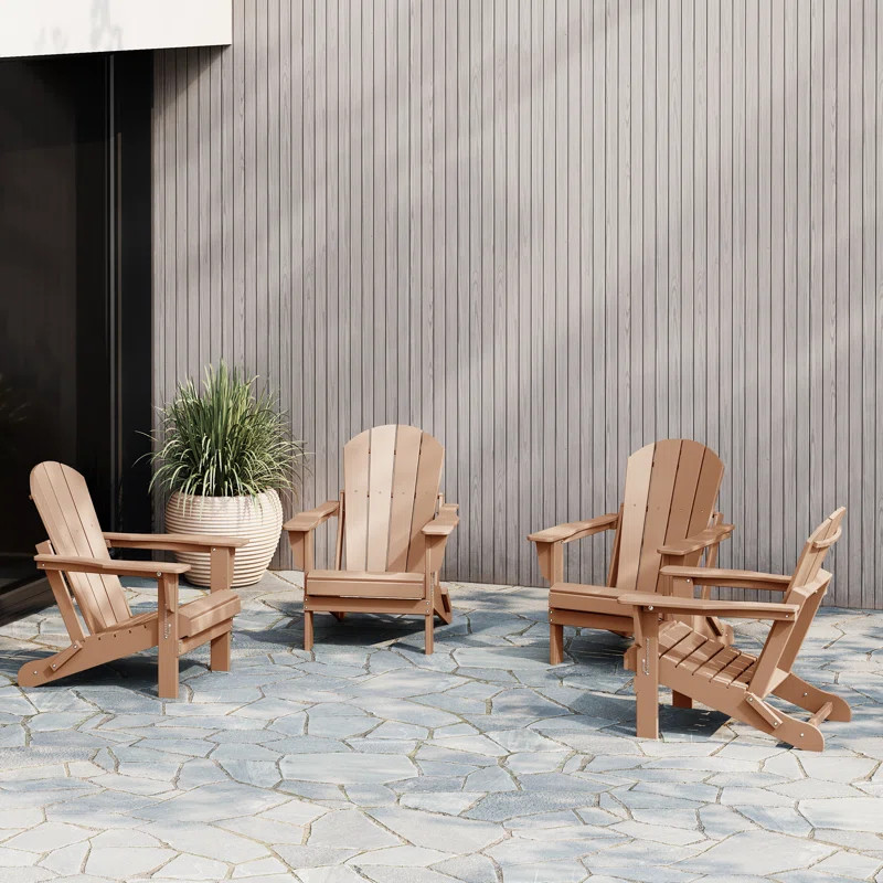 Elland HDPE Folding Adirondack Chair | Wayfair North America