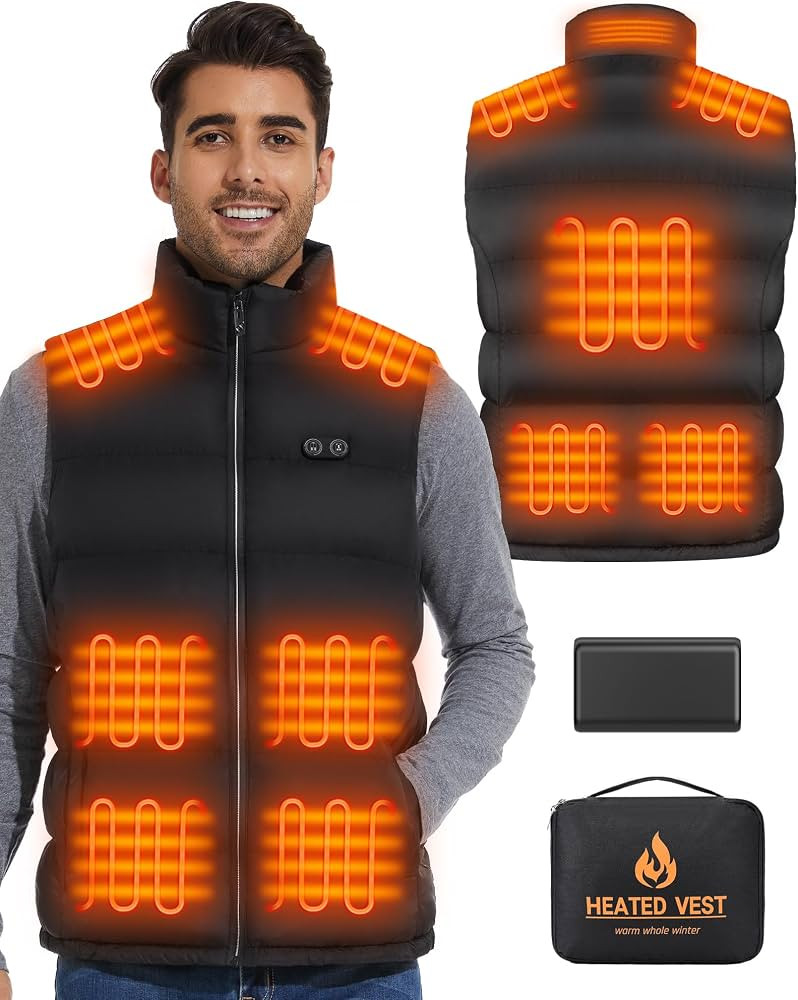 SPOYR Heated Vest for Men, Heated Vest with Battery Pack Included 16000mAh 7.4V, Washable Winter ... | Amazon (US)