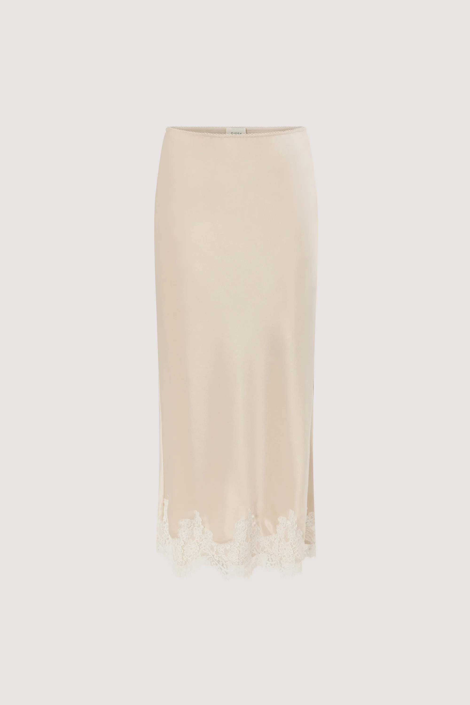 SELENE OYSTER SATIN MIDI SKIRT | DISSH