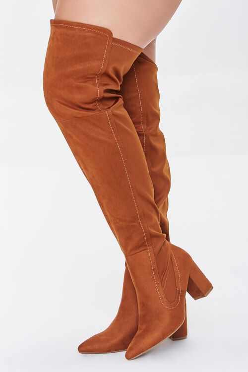 Faux Suede Over-the-Knee Boots (Wide) | Forever 21 (US)