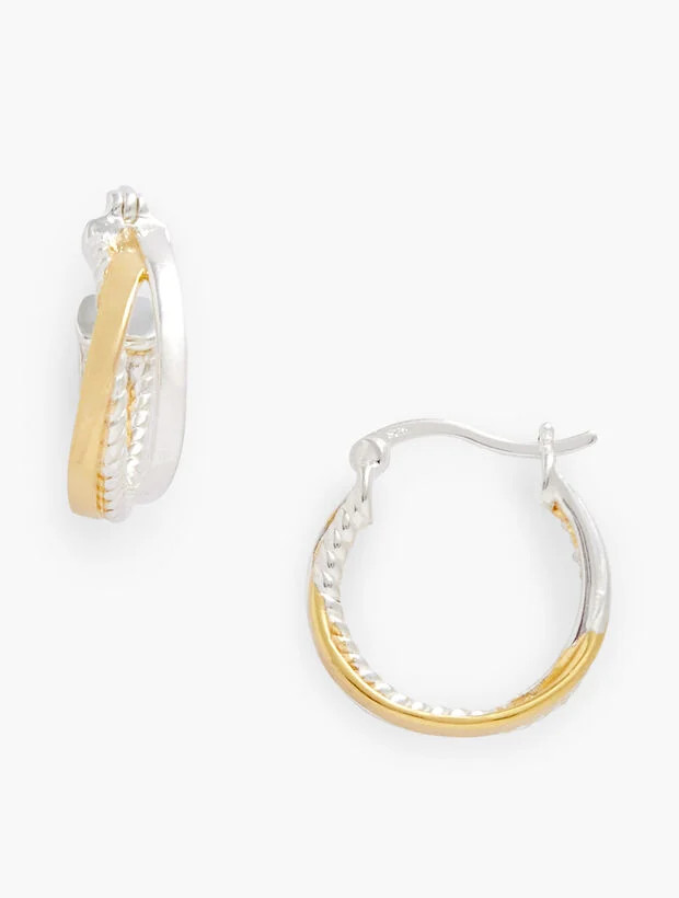 Sterling Silver Rope Hoop Earrings | Talbots