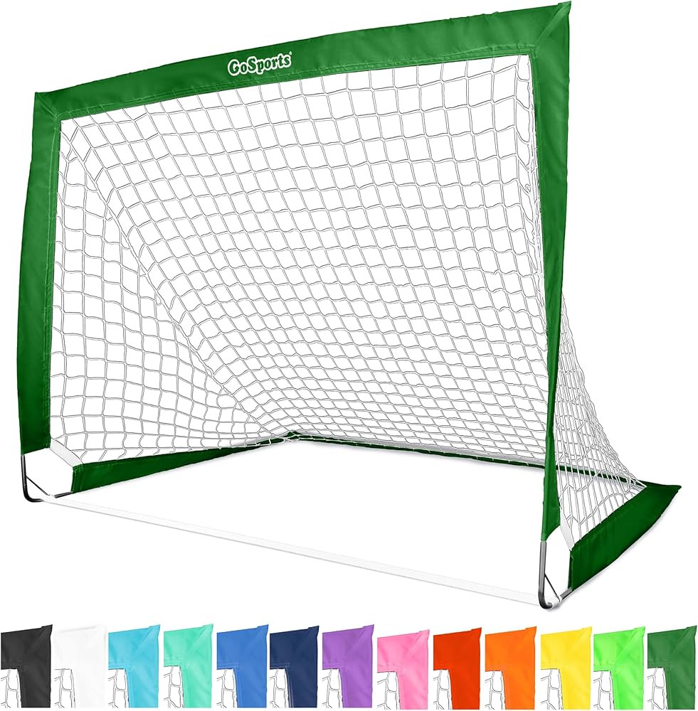 GoSports Portable Soccer Goals for Kids - 13 Color Options - Choose 4 x 3 ft or 6 x 4 ft - Team T... | Amazon (US)