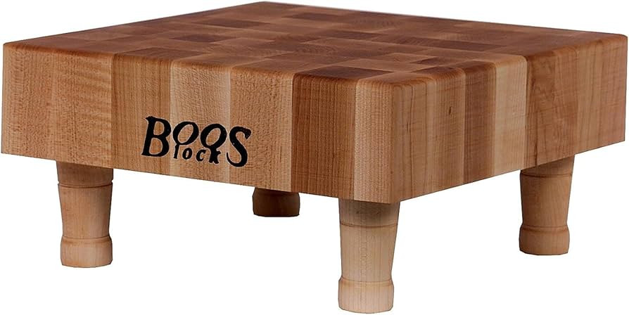 John Boos Boos Block MC Series Square Wood Cutting Board with Feet, 3-Inch Thickness, 12" x 12" x... | Amazon (US)