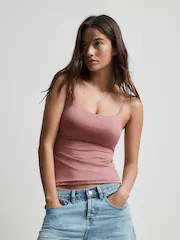 Pink Hidden Support Micro Cami Bra Top | Next US