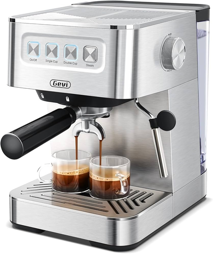 Gevi Espresso Machine with 58mm Portafilter & Milk Frother, 20 Bar Compact Expresso Machines for ... | Amazon (US)