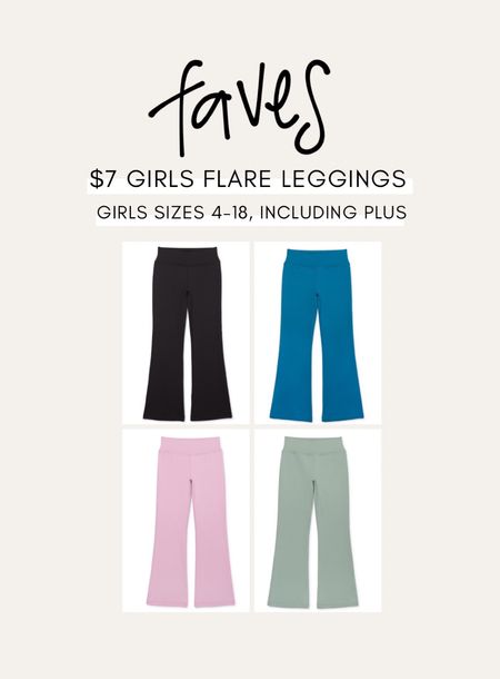 Athleta look for less! WAY less - these girls flare leggings are only $7 (yes, $7!) 

#LTKkids #LTKfamily #LTKBacktoSchool