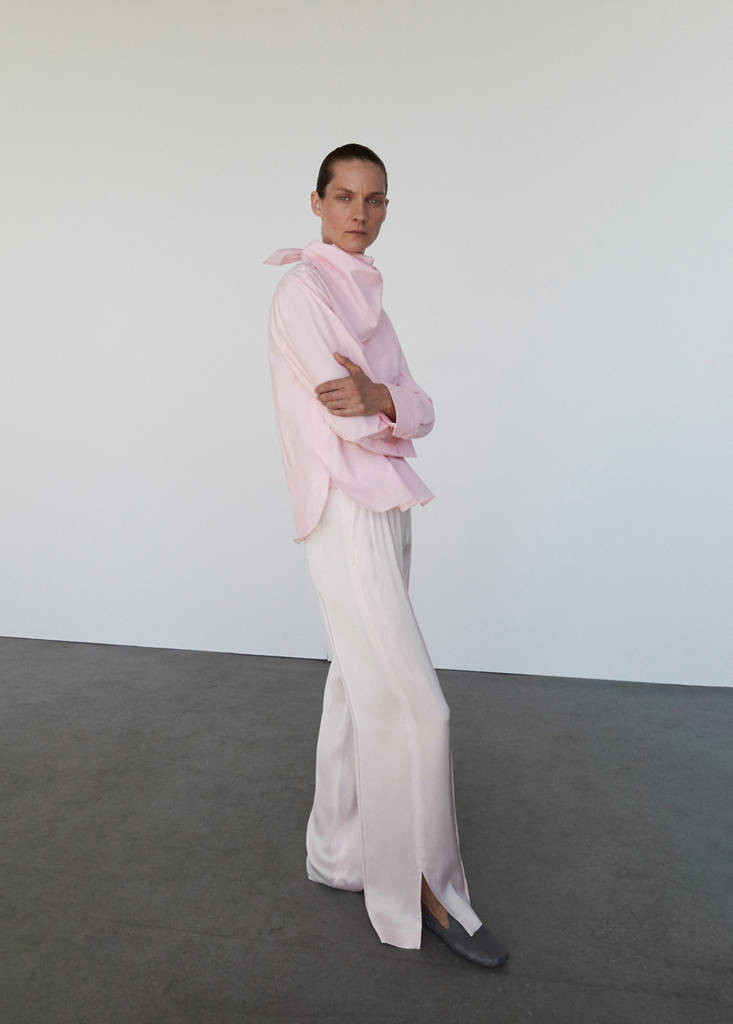 Satin pants with side openings pastel pink - Women - XL - MANGO | Mango (US/MX/AU)