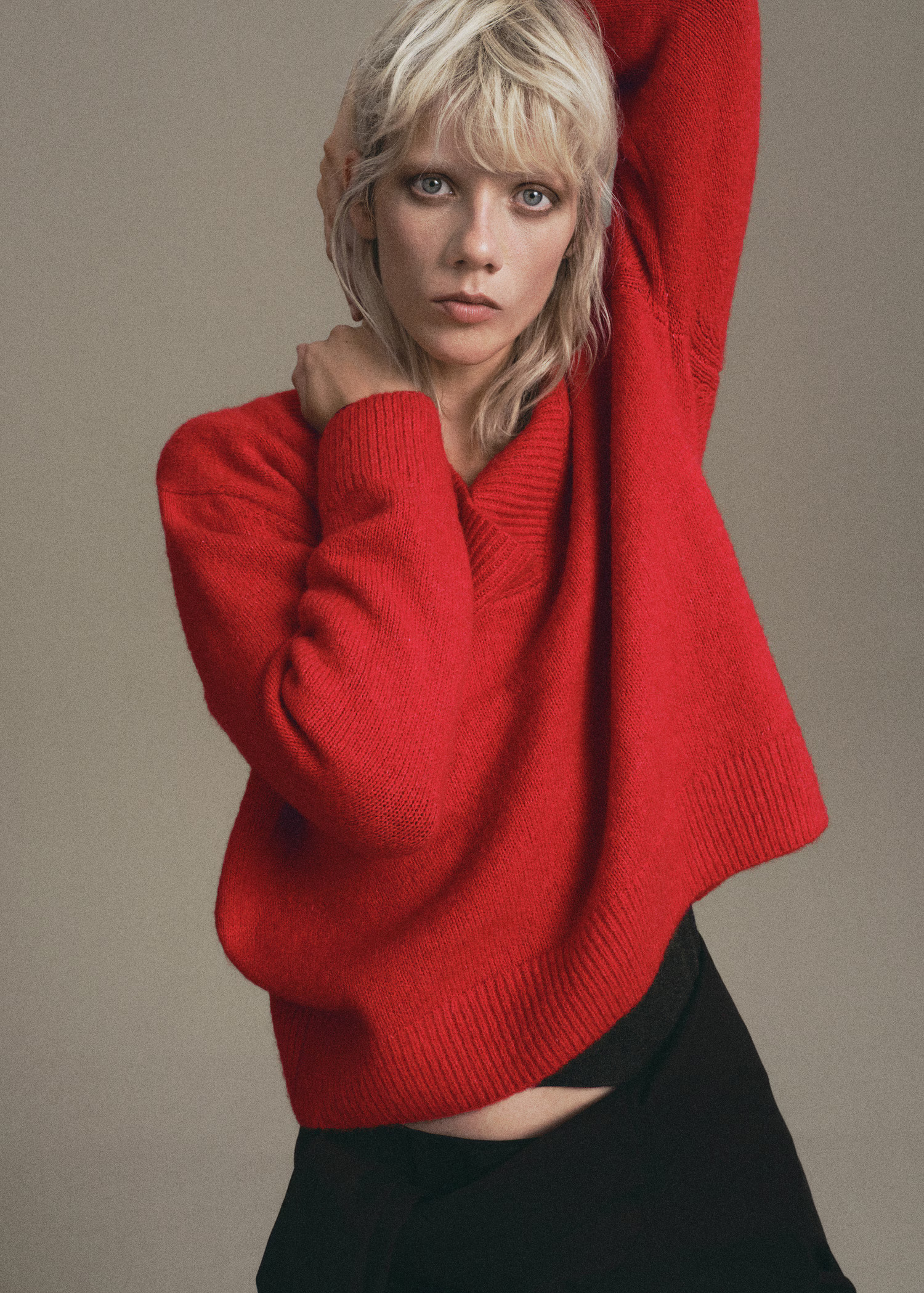 Chunky-knit V-neck sweater | Mango (US/MX/AU)