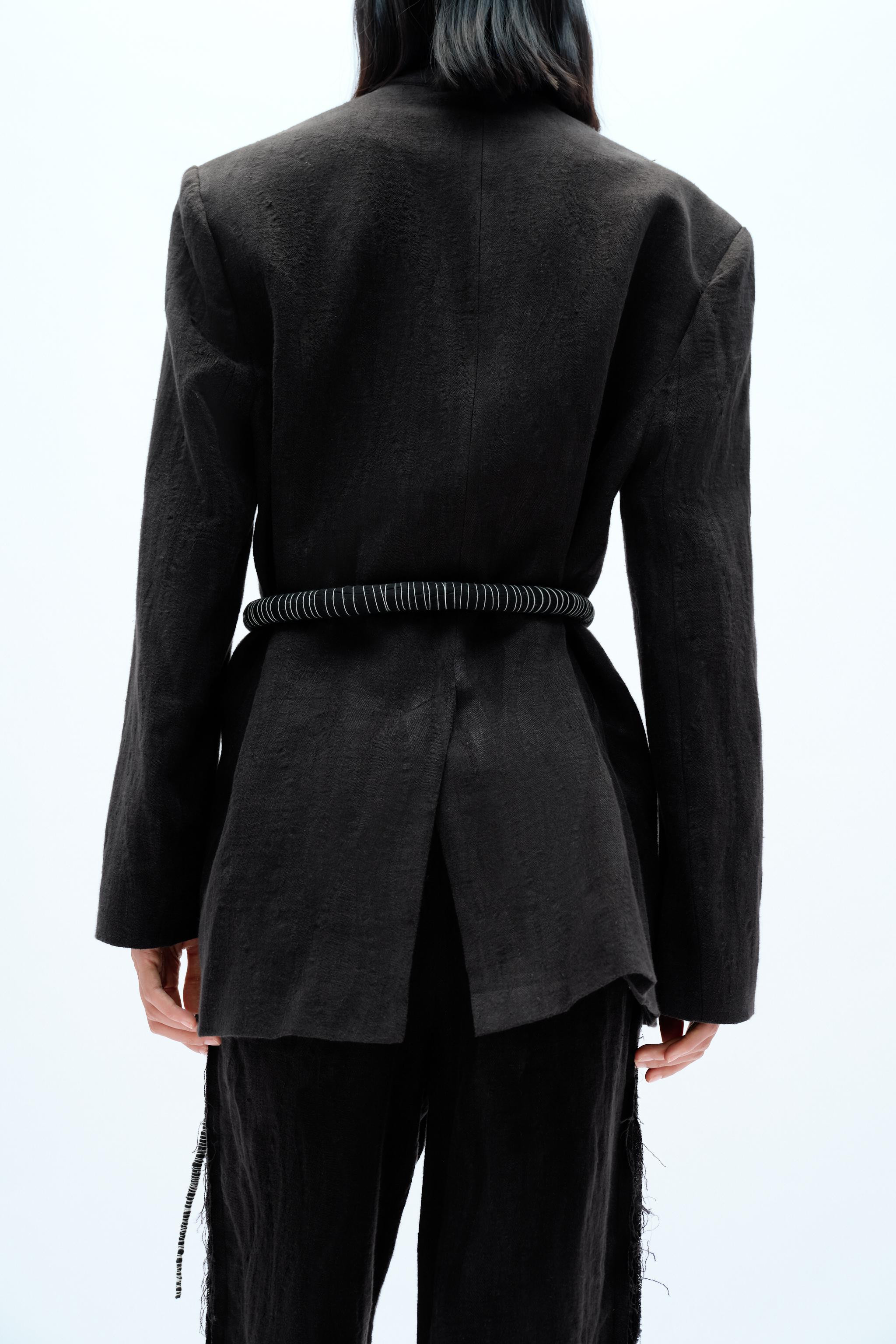 100% LINEN BELTED BLAZER X FANGLU LIN | Zara UK