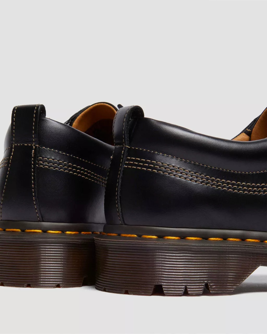 Lowell Leather Moc Toe Shoes in Black | Dr. Martens | Dr. Martens