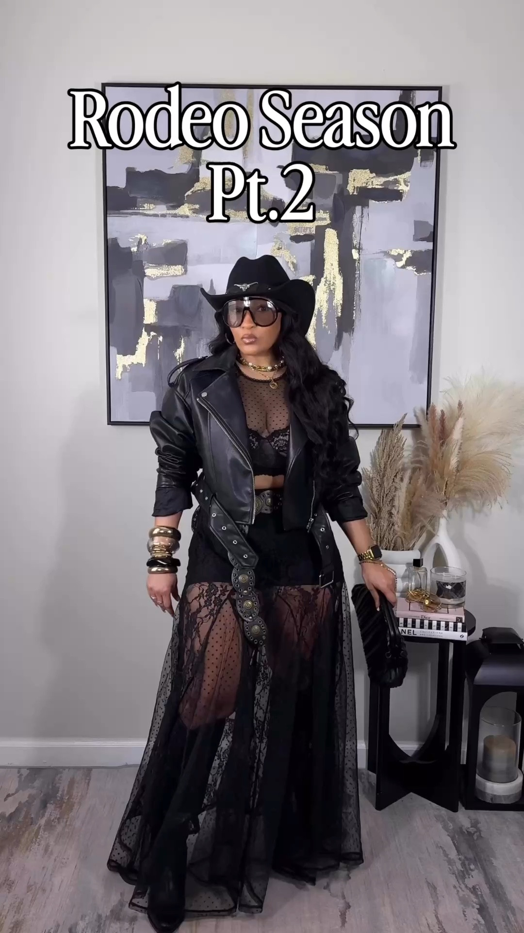 Rodeo season outfits part two! Ruffle and lace skirts, graphic tees, crop tops, cowgirl boots and hats scream rodeo to me! The leather jacket adds the perfect finishing touch! Which look is your fav? *Im wearing shaper shorts under the lace skirt!(tagged)💕
Everything: Medium

#LTKstorytime #LTKgrwm #LTKootd