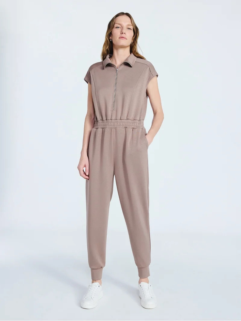 Scoop Women's and Women's Plus New Scubaknit Jumpsuit, Sizes XS-4X | Walmart (US)