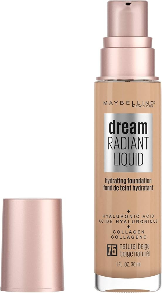 Maybelline Dream Radiant Liquid Medium Coverage Hydrating Makeup, Lightweight Liquid Foundation, ... | Amazon (US)