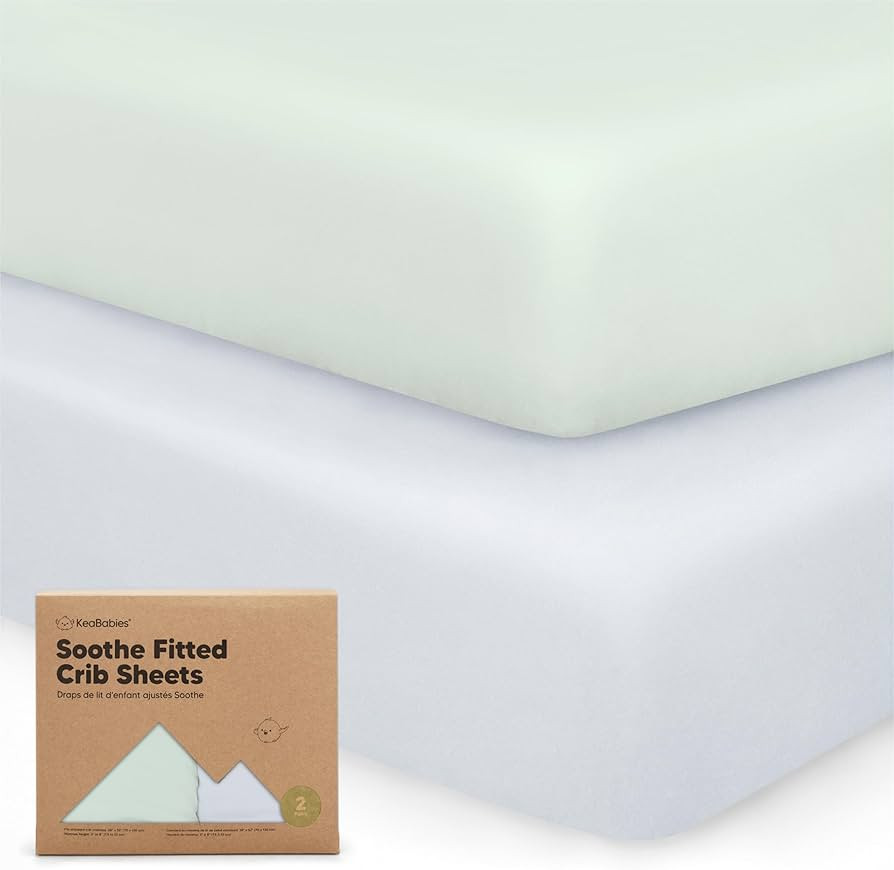 KeaBabies 2-Pack Organic Crib Sheets for Boys, Girls - 52x28 Fitted Crib Mattress Sheet Neutral, ... | Amazon (US)