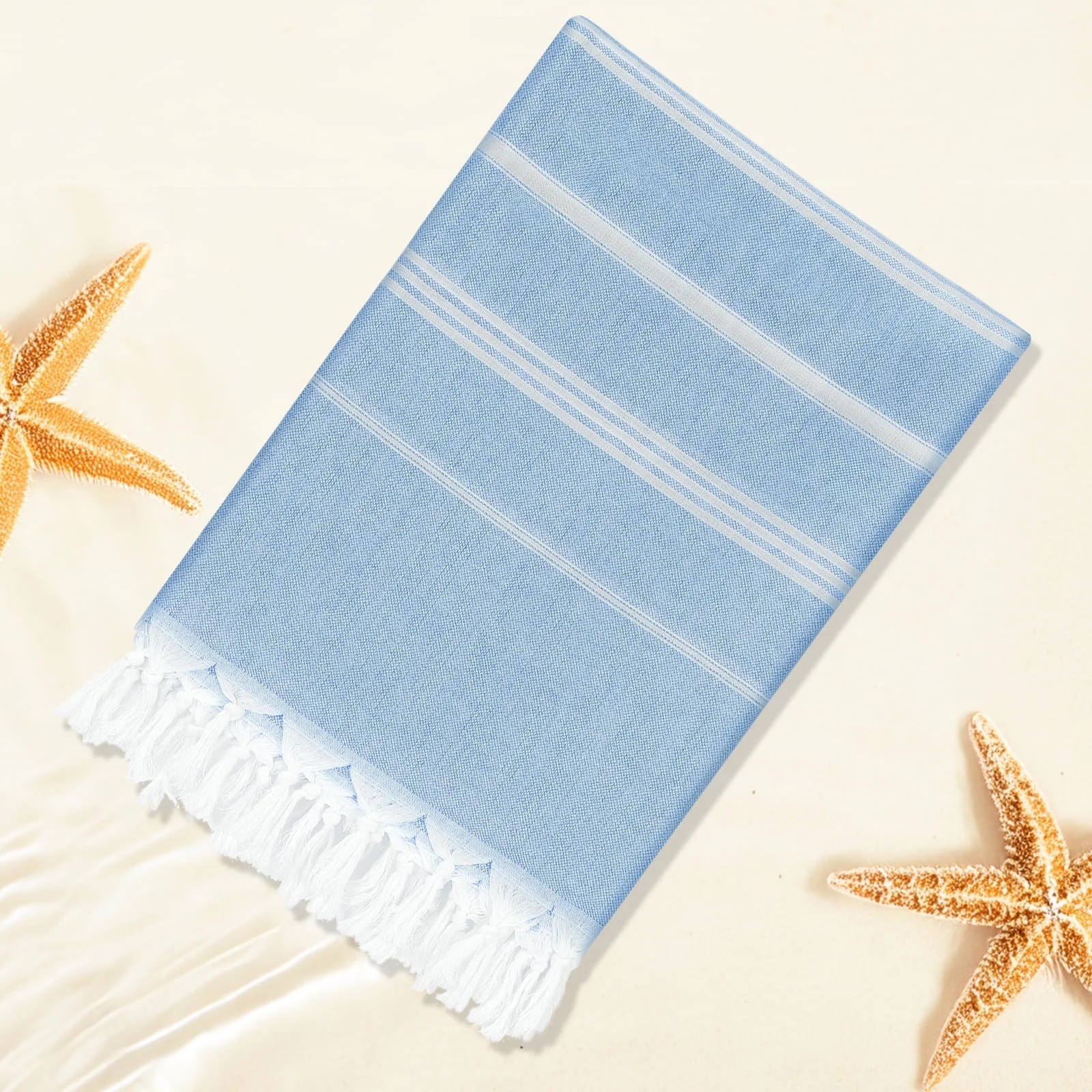 2-Pack Cotton Beach Towels - 81.9"x61" Oversized Quick-Dry, Sand-Free & Lightweight Towels for Tr... | Walmart (US)