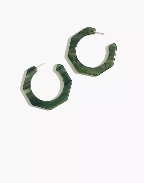 Resin Octagonal Hoop Earrings | Madewell