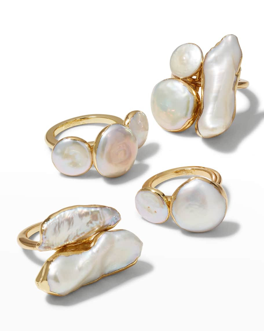 Set of 4 Suri Rings w/ Keshi Pearls | Neiman Marcus