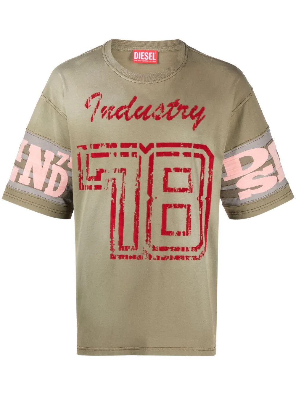 Diesel T-Bost flocked-logo Cotton T-shirt - Farfetch | Farfetch Global