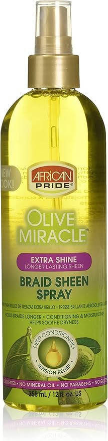 African Pride Braid Sheen Extra Spray, 12 Ounce | Amazon (US)