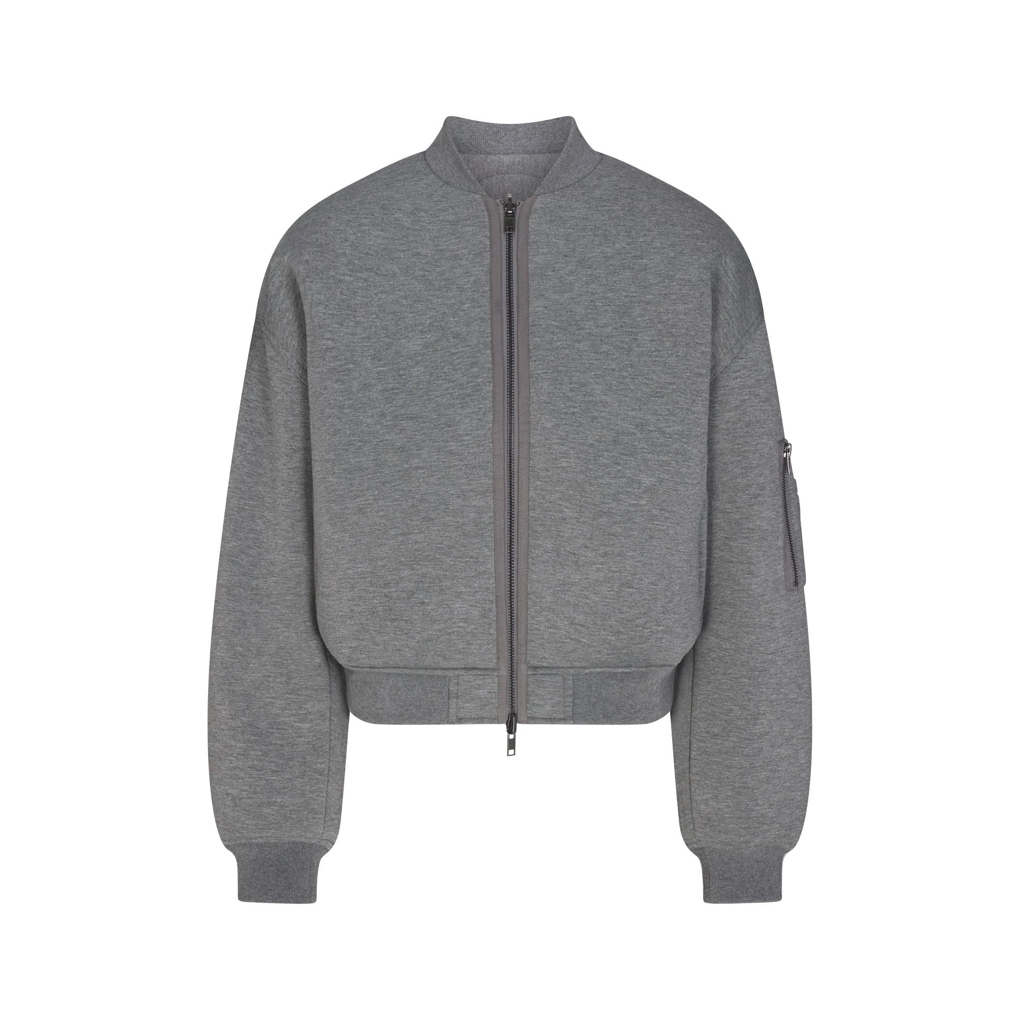 SKIMS Reversible Bomber Jacket | Grey | 4XL | Neoprene Outerwear | SKIMS (US)