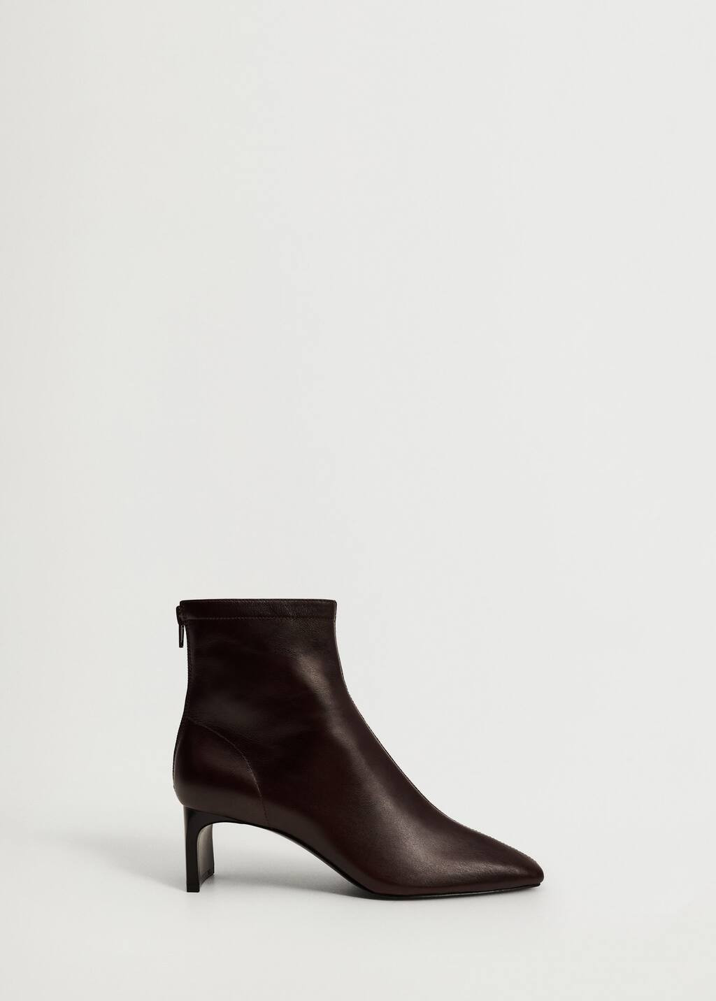 Lederstiefelette mit Absatz | MANGO (DE)