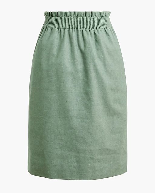 Linen-cotton blend city skirt | J.Crew Factory