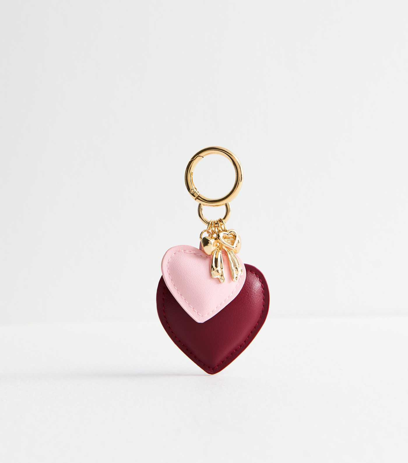 Burgundy Faux Leather Heart Bag Charm
						
						Add to Saved Items
						Remove from Saved Ite... | New Look (UK)